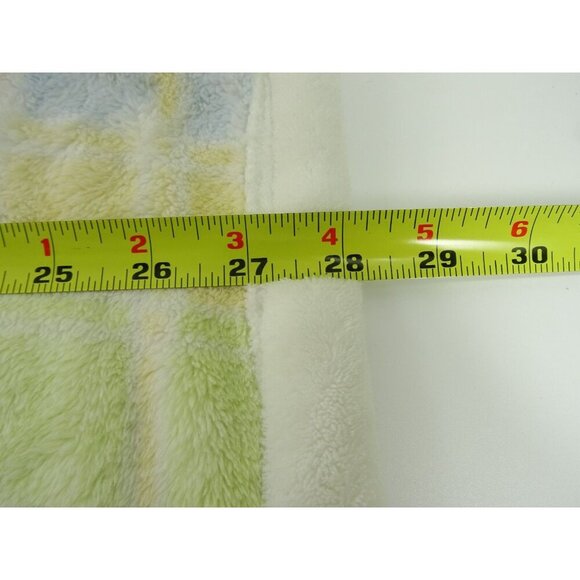 Carter's Plush Baby Blanket Pastel Colors Unisex Yellow Green Pink Blue 28x40 - Picture 6 of 7